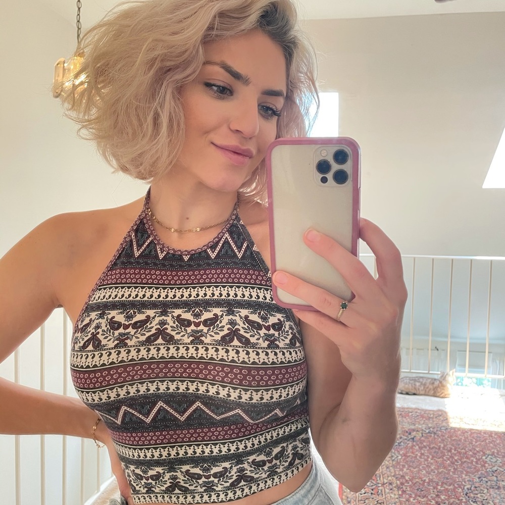 Boho Halter Crop Top